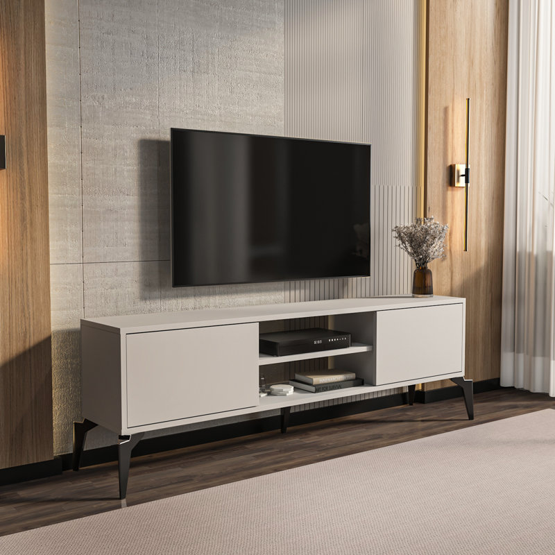 Lojo 63 inch Wide TV Stand, White