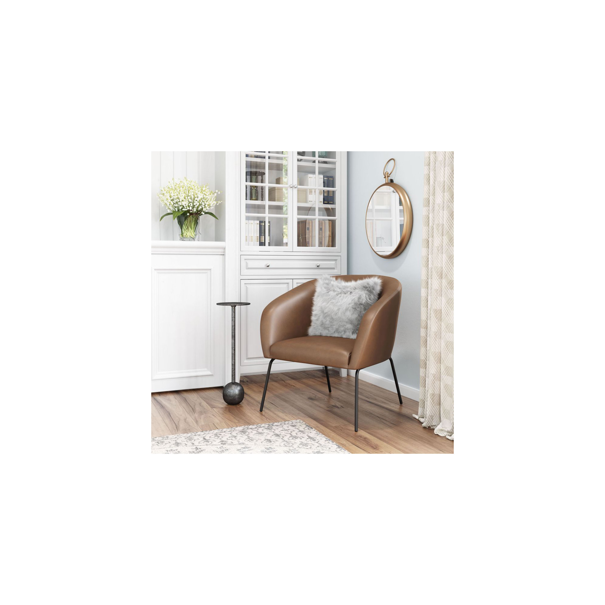 Quinten Upholstered Armchair, Brown