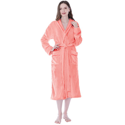 Peignoir mi-mollet en molleton avec poches