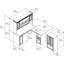 Ensemble de bureau 2 pièces avec rehausse Huckins-513378338