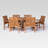 Alfonsi 6 - Person Acacia Solid Wood Patio Dining Set Umbrella Hole Included Rectangular Table-333846973
