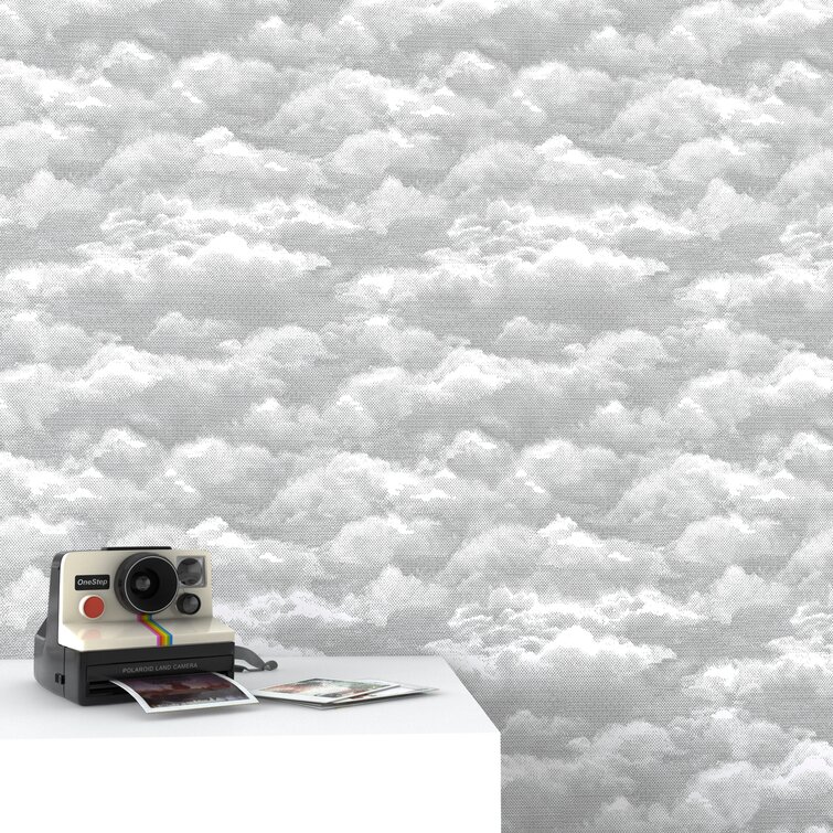Fresco Cloud Nine Sky Print Blue / White Wallpaper | DIY at B&Q