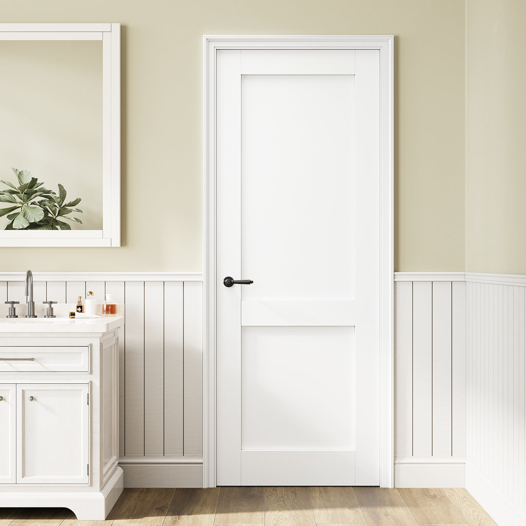 80'' Solid Core Wood Paneled Prefinished Standard Door Without Installation Hardware Kit ARK DESIGN 