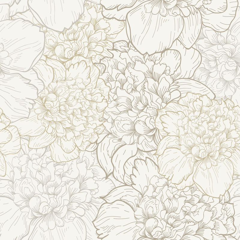 Beacher Peel & Stick Floral Tile, 102" L x 24" W