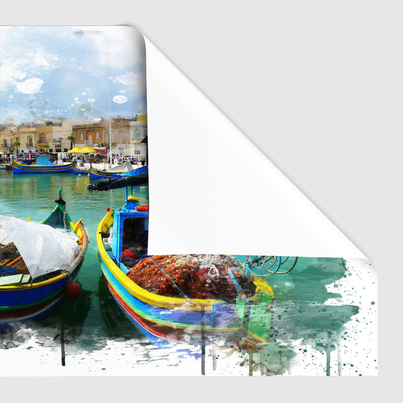 Fishing Boat Malta - Frameless Print, 29.7cm H x 42cm W