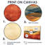 Décoration murale rouge et jaune montagne abstraite - campagne-631228603-631228602