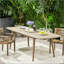 Table de salle à manger d'extérieur en bois d'acacia avec design à lattes traditionnelles, parfaite pour les réceptions extérieures polyvalentes et durables-1108253672