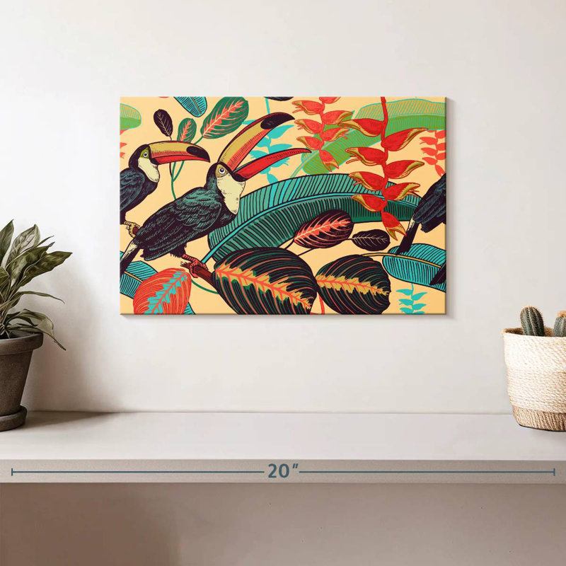 Brampt Exotic Toucans, 8'' H x 12'' W