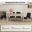 Julia 5-Piece Farmhouse Four Leg Dining Set-1238498050-1238498054