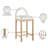 Conrad Letcher Linen Textured Fabric Counter Stool-1357421421