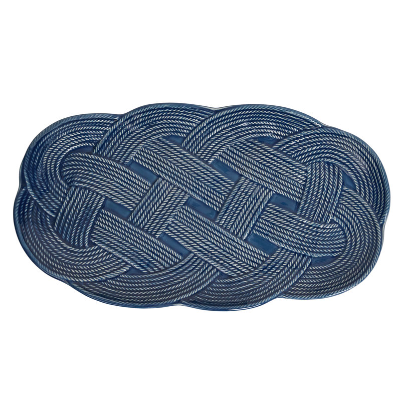 Le Panier Mystic Knot Charger/Platter - Denim, 1" H x 8.5" W x 15" L