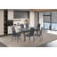 Darees Stone Top Metal Base Dining Table-684337398