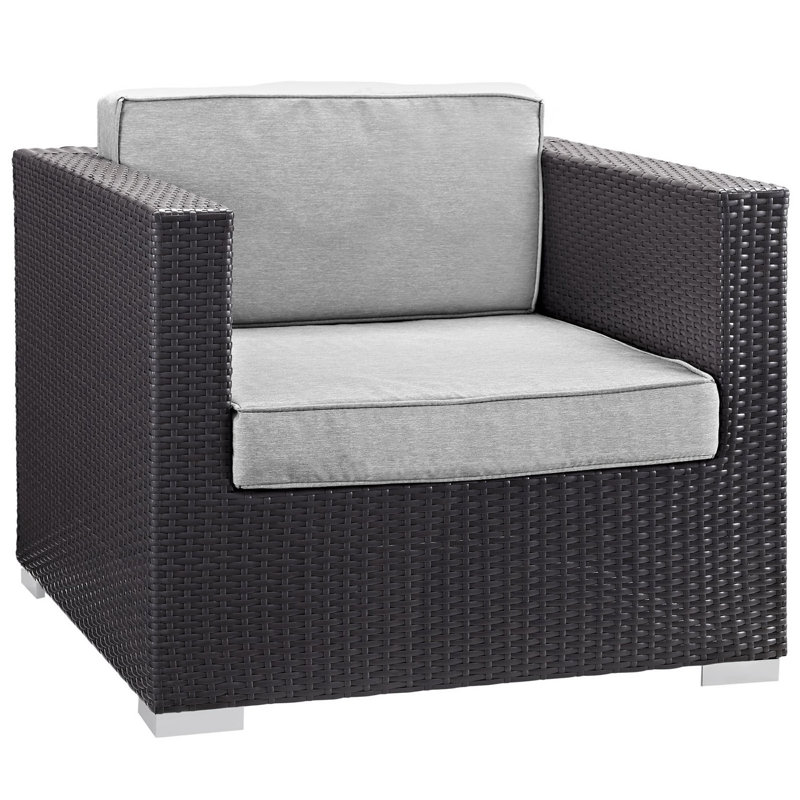 Fauteuil d'extérieur gris espresso Ameil