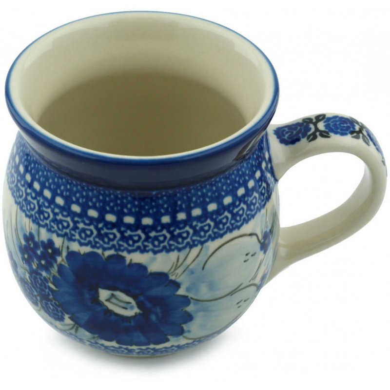 Tasse à bulles en grès poli 16 oz - Mardi Gras Daisy