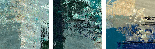 'Jasper Lagoon' by Fronton Painting Print, 24" H x 32" W x 1" D, White Framed