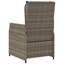  Chaise de patio inclinable en PE rotin gris avec pieds réglables standard-630435375-630435363