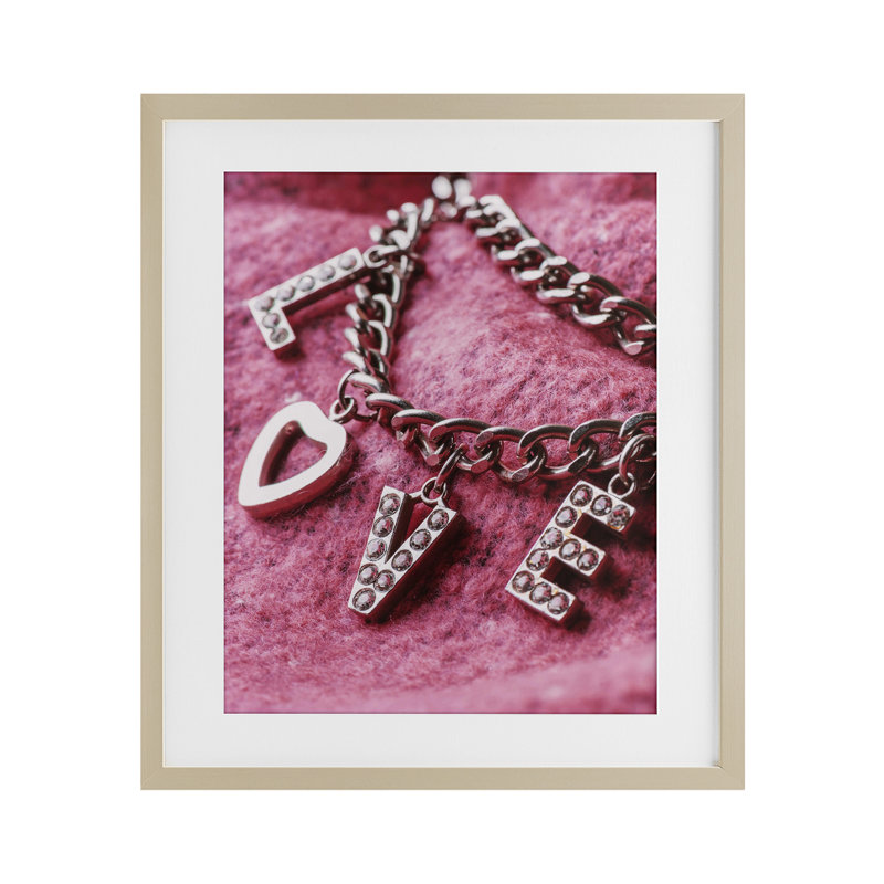 Glam Love Charm, reproduction encadrée sous verre, encadrée par Lil 'Rue, H 16 po x l 13 po, Cadre de récolte en pin