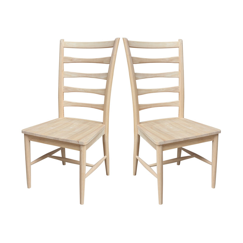 Chaise en bois massif Haven, Unfinished