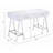 White High Gloss & Chrome Finish Writing Desk W/USB-898503222