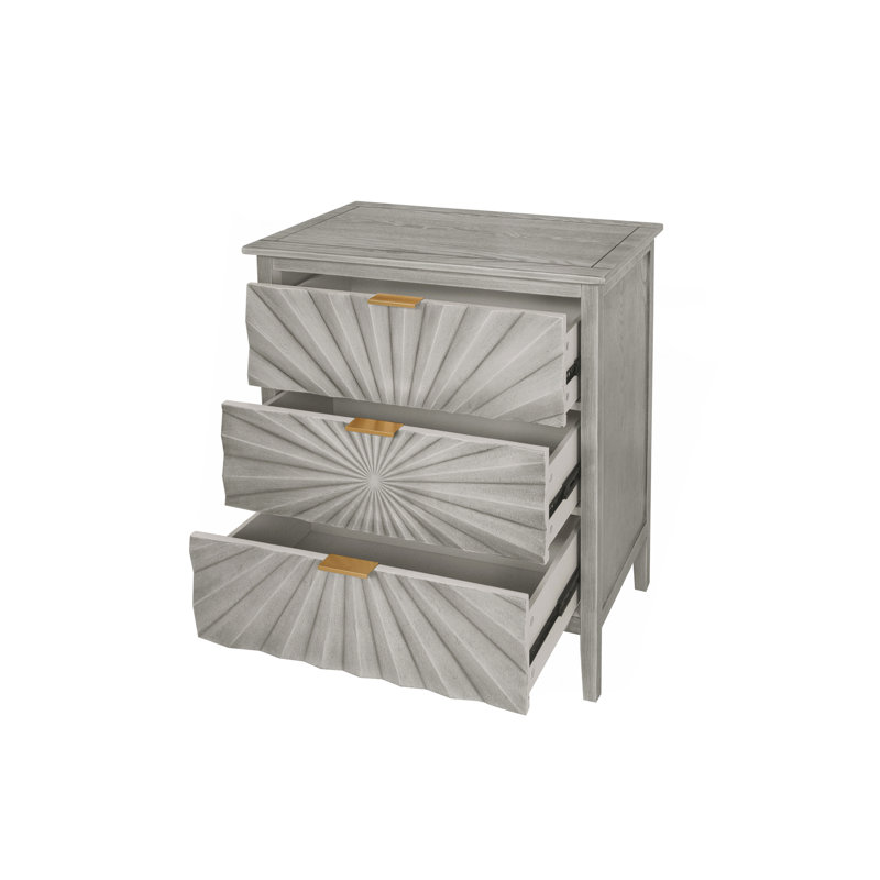 Élégante armoire de rangement à 3 tiroirs pour la chambre à coucher, le salon et le vestibule