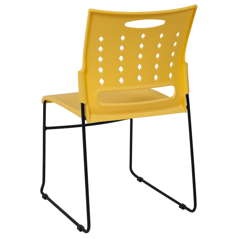 Hercules 881 lb Capacity Yellow Stack Chair with Air-Vent Back