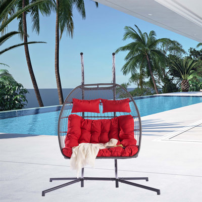 Chaise suspendue en rotin pour 2 personnes