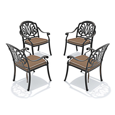 Aluminum Patio Dining Chair Set Of 4