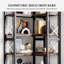 79" Corner Bookshelf, 7-tier Industrial Corner Bookcase, Tall Corner Shelf Storage Display Rack