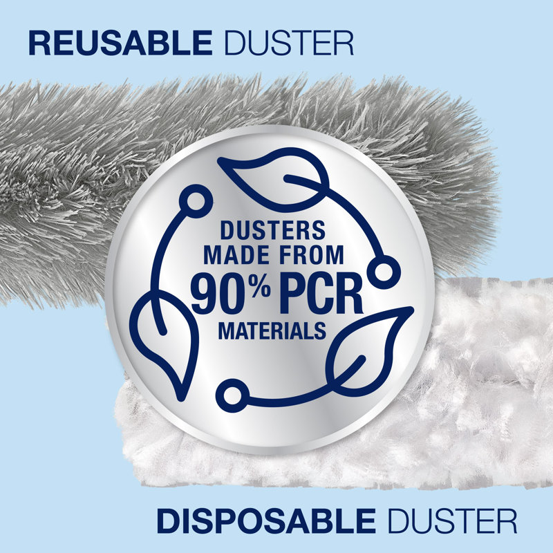 High Performance Dusting System - 1 Extendable Handle, 3 Disposable Dusters, 1 Reusable Duster, & 1 Storage Bag - Extendable Dusting Kit