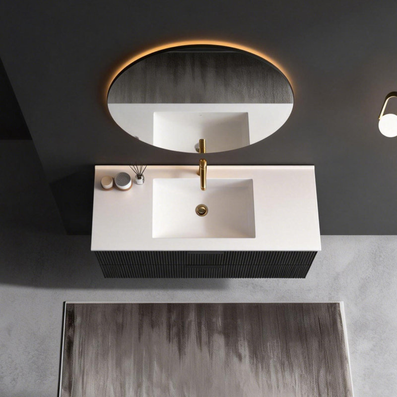 Meuble-lavabo 48 po avec lavabo en céramique