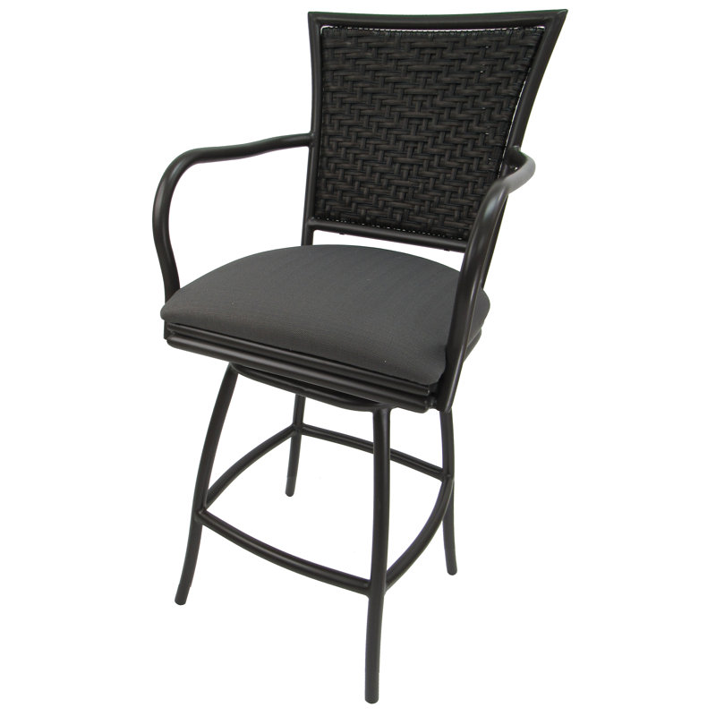 Tabouret de bar Cutlip, Gris foncé, 26 po