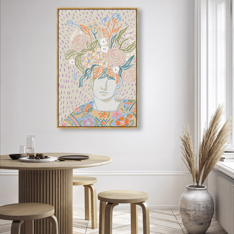Flourishing Print by Oliver Gal, 31"H x 21"W, Gold Floater Frame