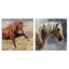  «Rustic Stallions Portraits», ensemble de 2 toiles murales par Nina Blue-1241350158