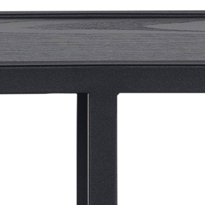 Sobel 4 Piece Octagon Bracket Shelf, Black