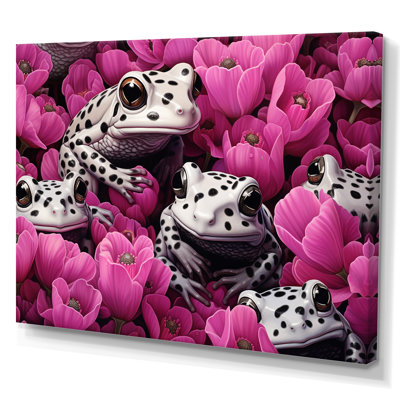 Blanc et rose Pop Art Frog I