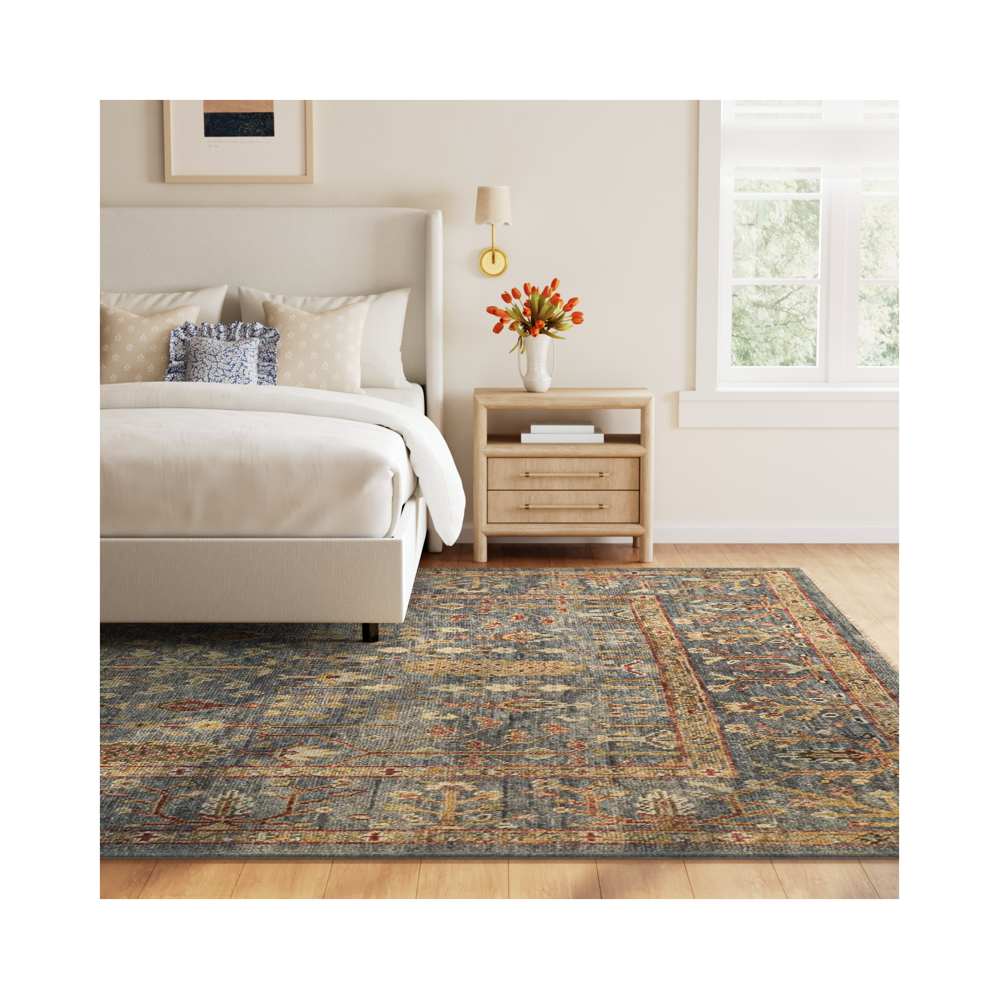Brandonville Handmade Wool Rug, Rectangle 9'6" x 13'6"