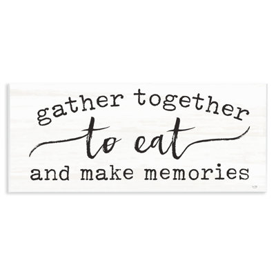 Plaque murale Gather Together Eat & Memories, design par Lux + Me Designs