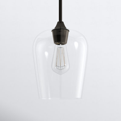Breena Single Light Glass Steel Dimmable Pendant