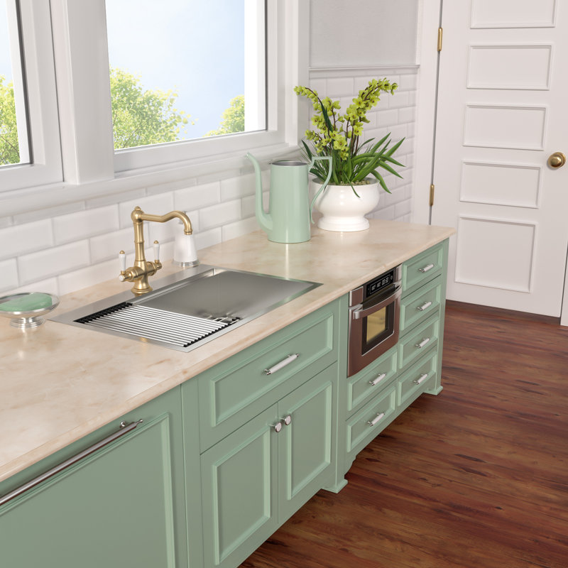 30"L x 22"W Drop In Kitchen Bar Sink Workstation Stainless Steel Single Bowl Kitchen Sink with 1 Faucet Hole, 30" L x 22" W