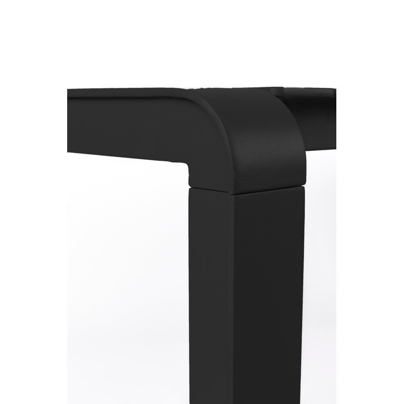 Table de salle à manger en aluminium, Noir, H 30 po x l 84 po x P 38 po