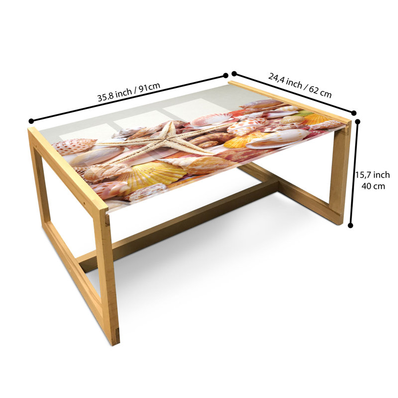 Iriel Sled Coffee Table, 40cm H x 91cm W x 62cm D