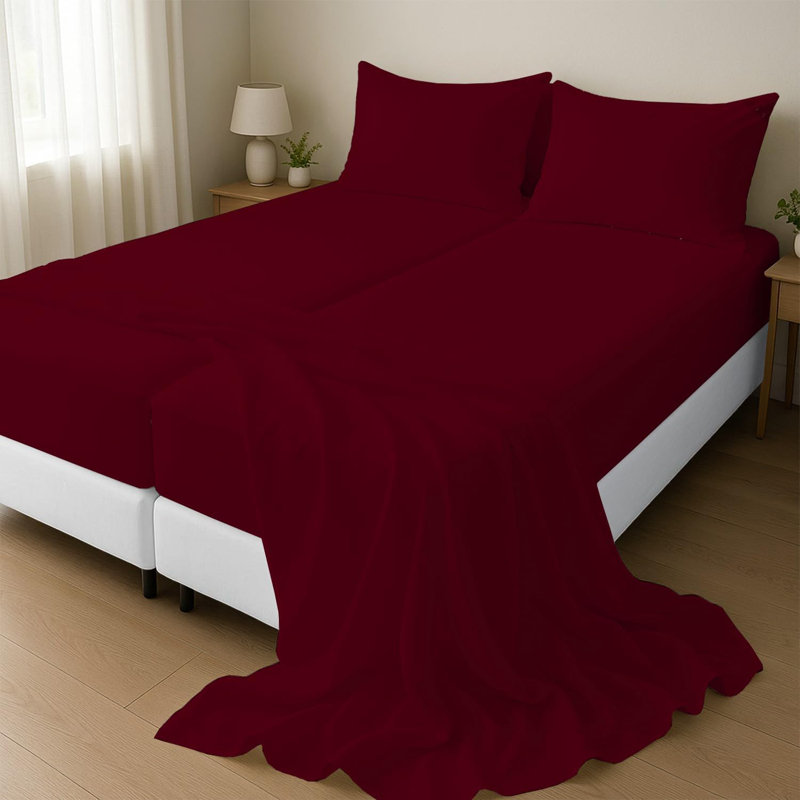 Split Queen Sheets for Adjustable Beds 5-Piece Split Queen Sheet Set, 800 Thread Count 100% Egyptian Cotton,12" Deep Pocket Adjustable Bed Sheets, White Solid