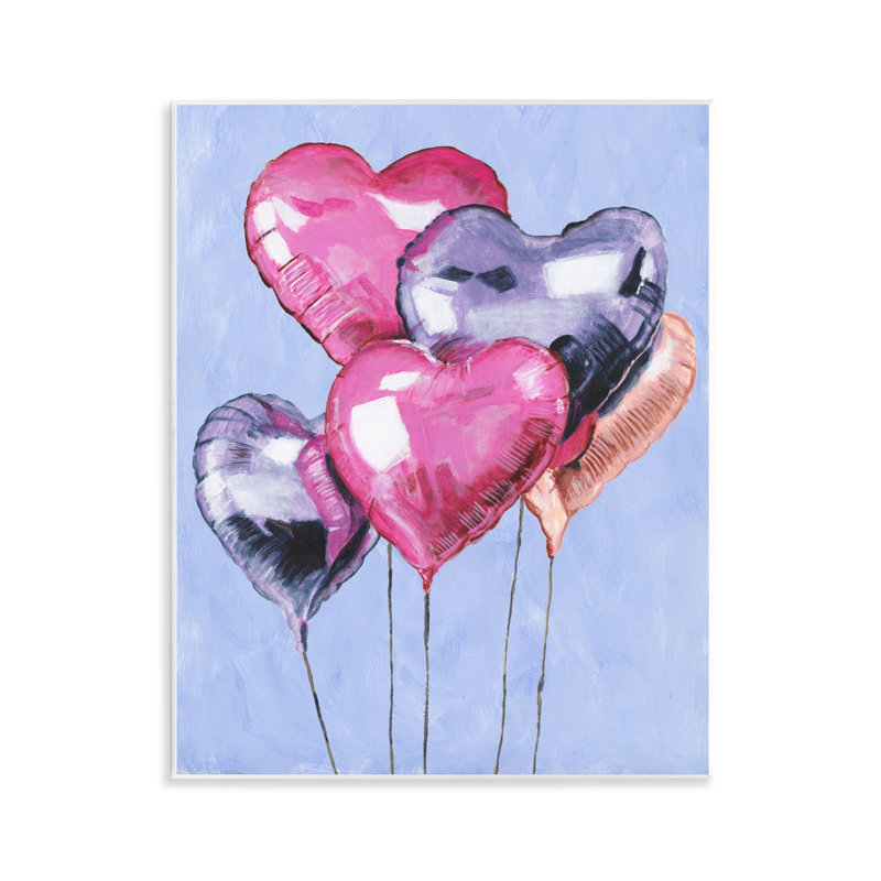 Plaque murale «Heart Ballons Celebration» par Michael Willett