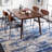 Mercurio Abstract Beige/Blue Area Rug-404481246