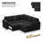 Rafael Velvet Chenille U-Shaped Modular Sleeper Sectional with Storage Ottoman -101956832