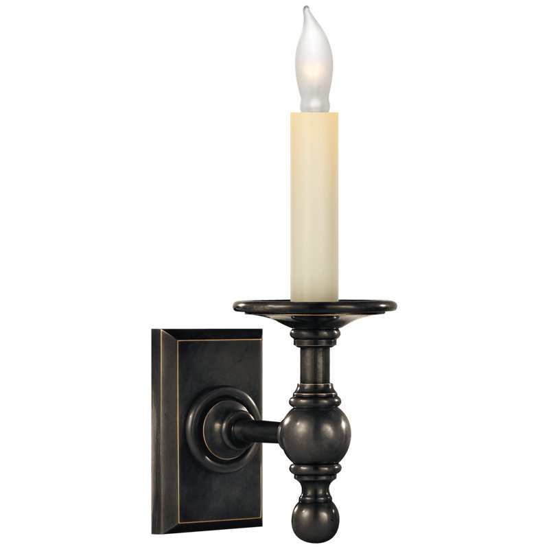 Chapman & Myers Single Library Classic Sconce, Bronze