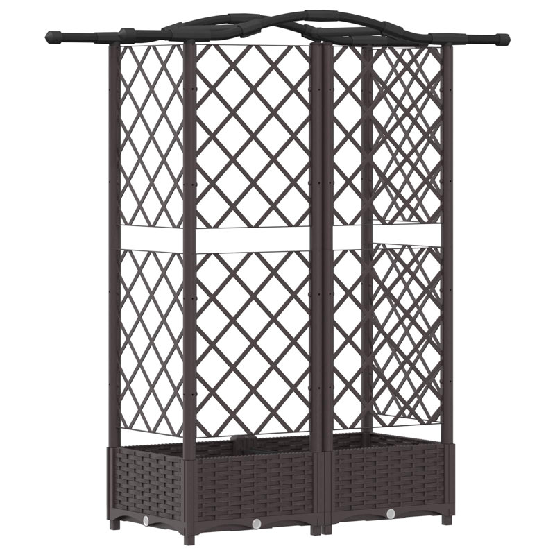 Planter, 126cm H x 124cm W x 40cm D, Brown