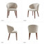 Chaise d'appoint à oreilles rembourrée avec pieds en bois massif Kanalu -98582709-105324212