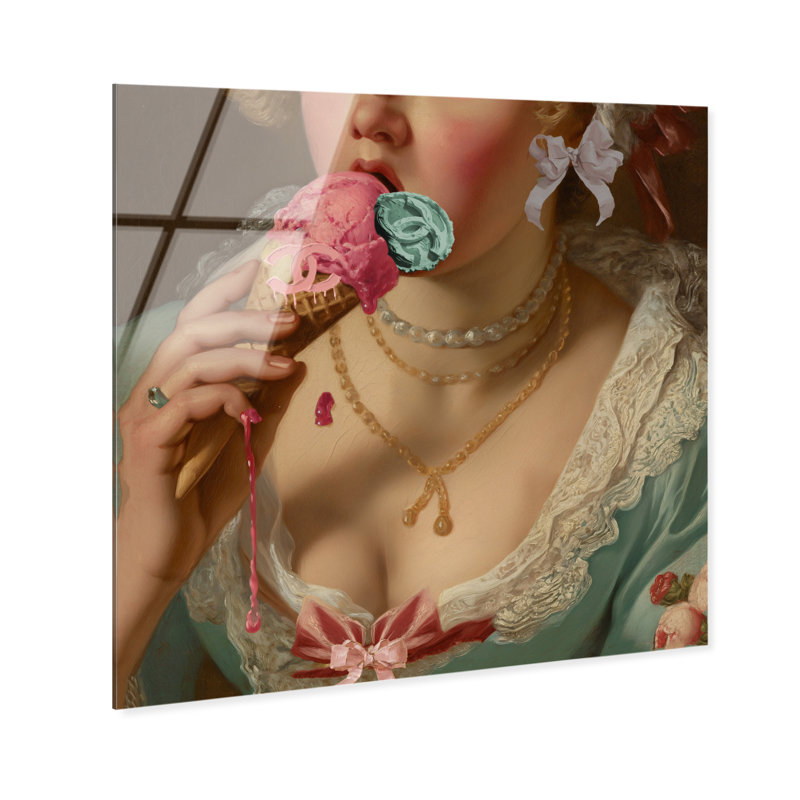 Marie Ice Cream Canvas Food & Beverages Print by Oliver Gal, 20"H x 20"W, High-Gloss Acrylic Print