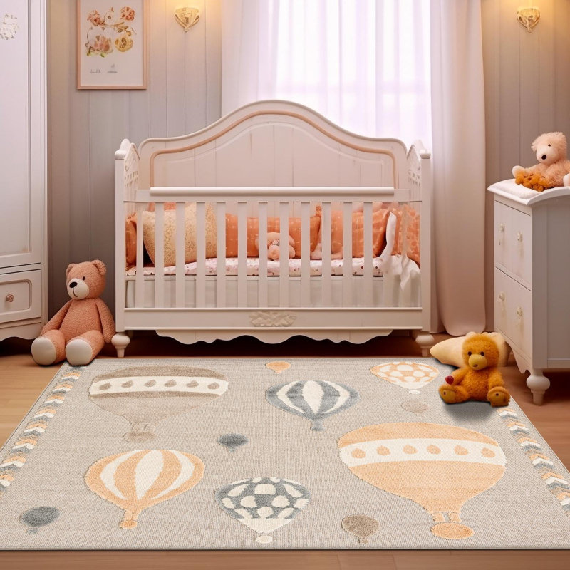 Unique Loom Balloons Whimsy Kids Rug